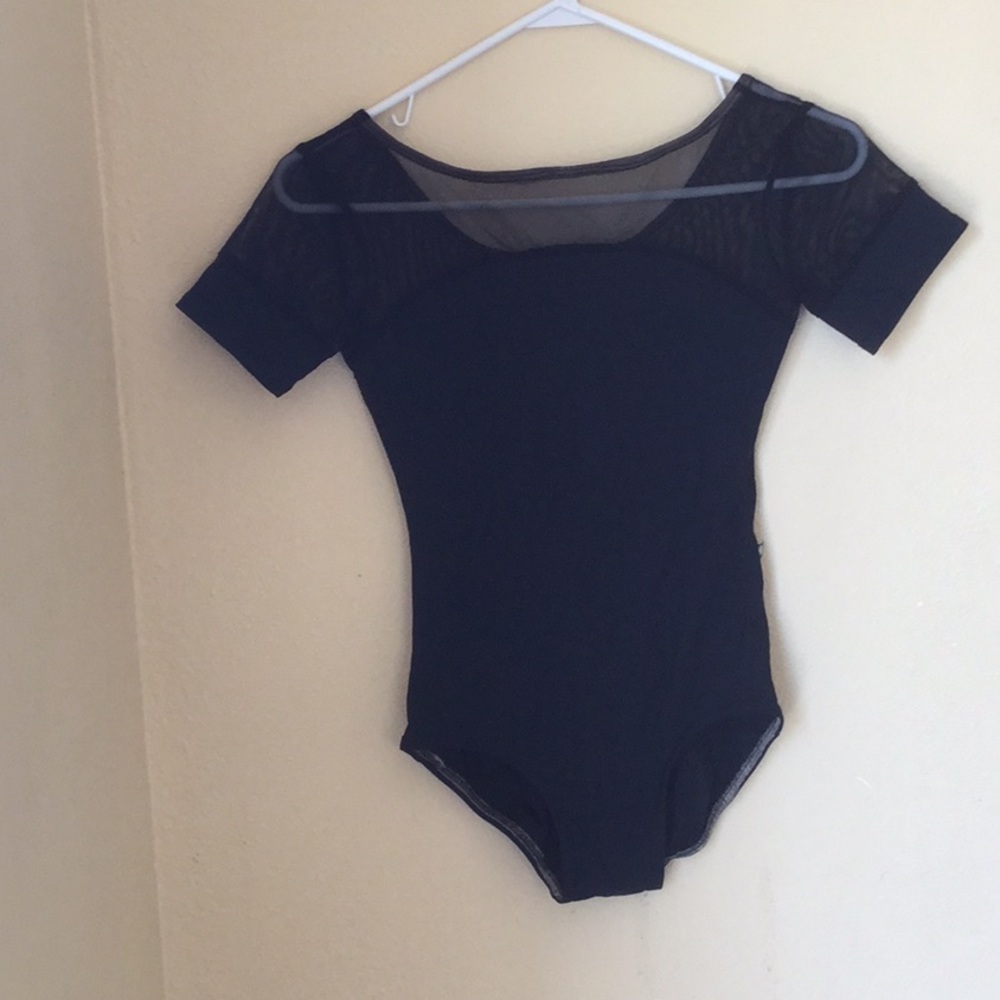 Lucky Leo black ballet leotard